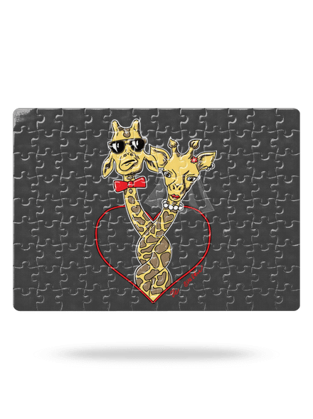 Žirafy ve svazku puzzle White