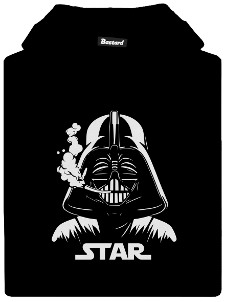 Darth Star dětská mikina klokanka Black