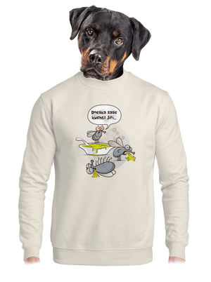 unisex mikina bez kapuce