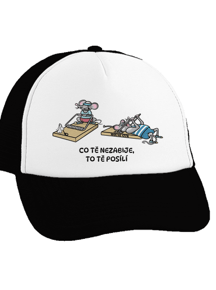 Co tě nezabije kšiltovka truckerka Black cap