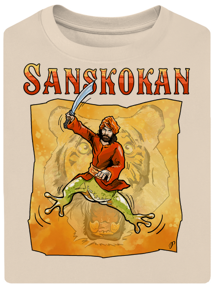 Sanskokan unisex tričko oversized Almond