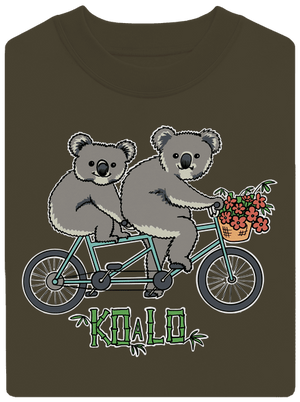 Koalo unisex mikina bez kapuce Urban Khaki