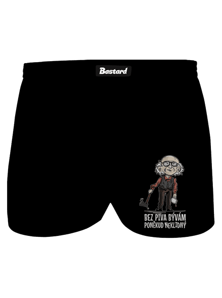 Neklidný bez piva pánské trenky Black
