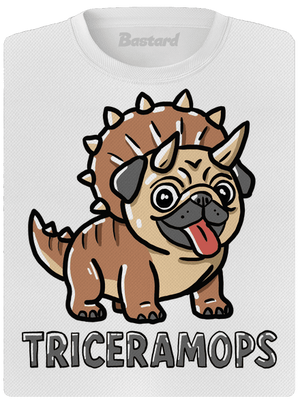 Triceramops dámské sportovní tričko White