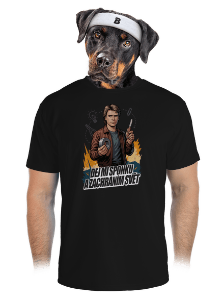B19: MacGyver pánské sportovní tričko Black