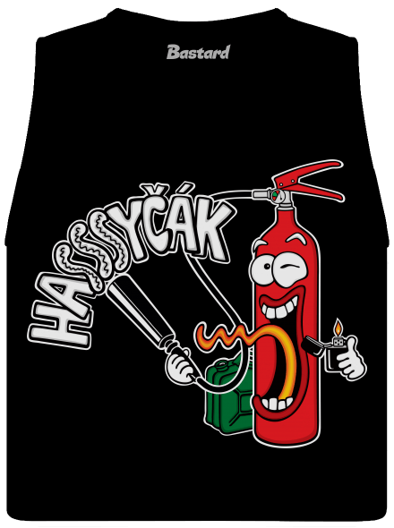 Hasyčák dámské tílko volné Black
