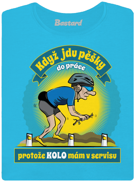Závislost na kole dámské tričko Blue Atol