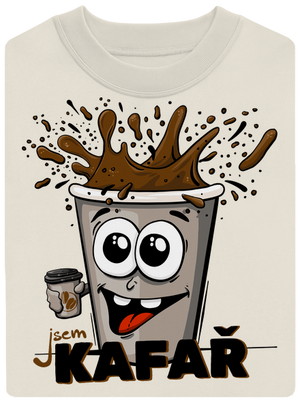 Jsem kafař unisex mikina bez kapuce Off White