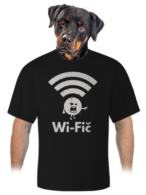 Wifič unisex tričko oversized Black