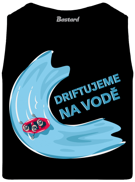 Driftujeme na vodě pánské tílko Black