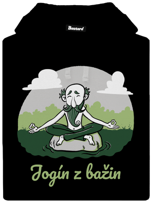 Jogín z bažin pánská mikina klokanka Black