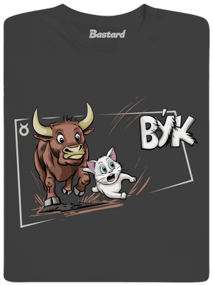 Kočičí horoskop: Býk pánské dlouhý rukáv Dark Grey