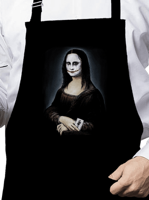Mona Joker Lisa zástěra Black