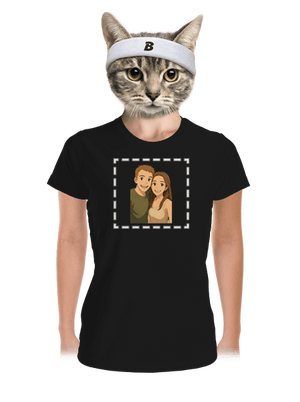 Ghibli efekt z vlastní fotky dámské sportovní tričko Black