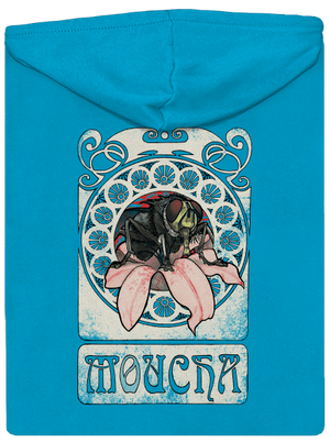 Moucha dámská mikina na zip Blue Atol