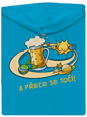 A přece se točí! dámská mikina na zip Blue Atol