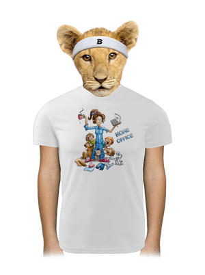 Maminčin home office dětské sportovní tričko White