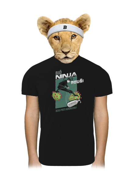 Ninja v rouši dětské sportovní tričko Black