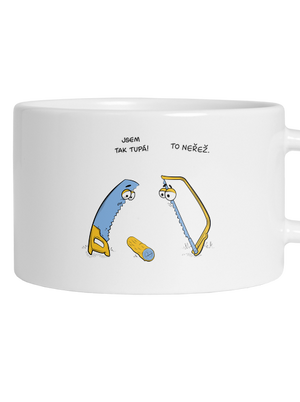 Tupé pily hrnek makronka White