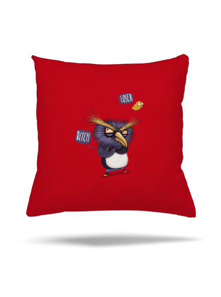 Tučňák prostě nelétá polštář Red