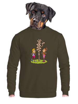 unisex mikina bez kapuce