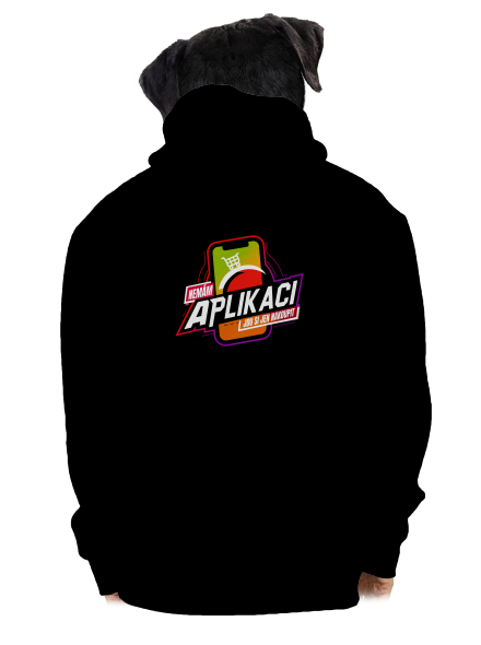 Nemám aplikaci pánská mikina na zip Black