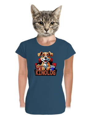 Kinolog dámské tričko premium Petrol Blue