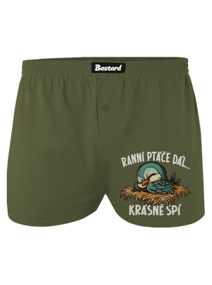 Ranní ptáče spí pánské trenky Khaki