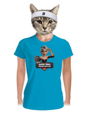 Super máma dámské sportovní tričko Blue Atol