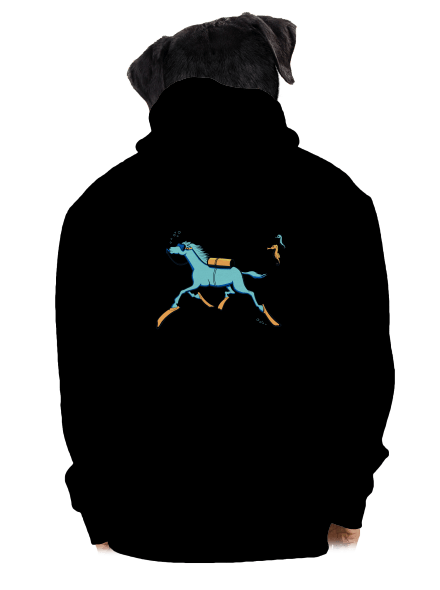 Mořský koník pánská mikina na zip Black
