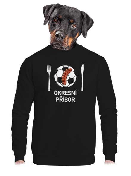 Okresní příbor unisex mikina bez kapuce Black