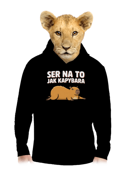 Jak kapybara dětská mikina klokanka Black