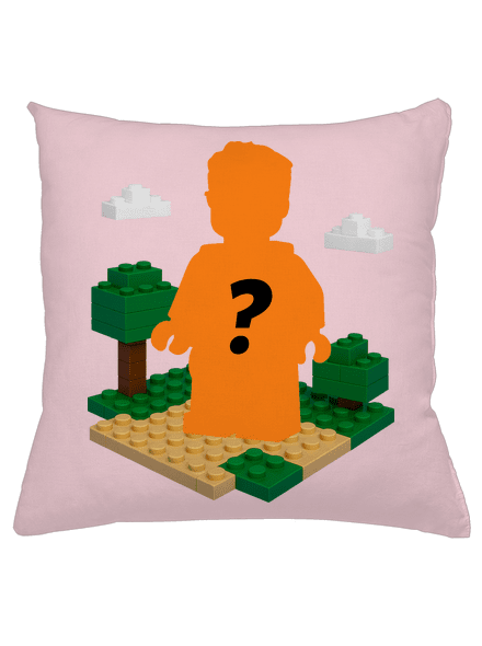 Lego postava z vlastní fotky polštář Light Pink