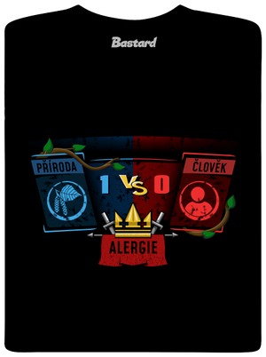 Příroda vs. člověk dětské tričko Black