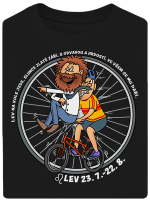 Cyklistický horoskop: Lev unisex tričko oversized Black