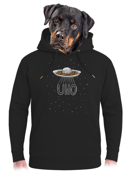 Uho unisex mikina premium Dark Black