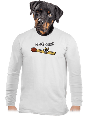 Cígo a oheň pánské dlouhý rukáv White