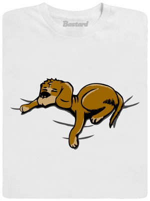 Spící pes pánské dlouhý rukáv White