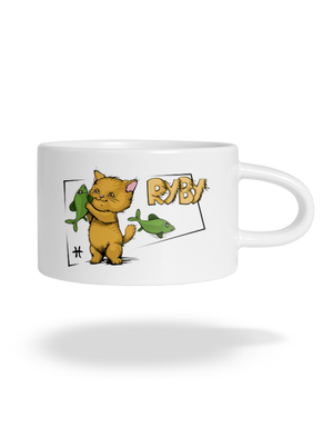 Kočičí horoskop: Ryby hrnek makronka White