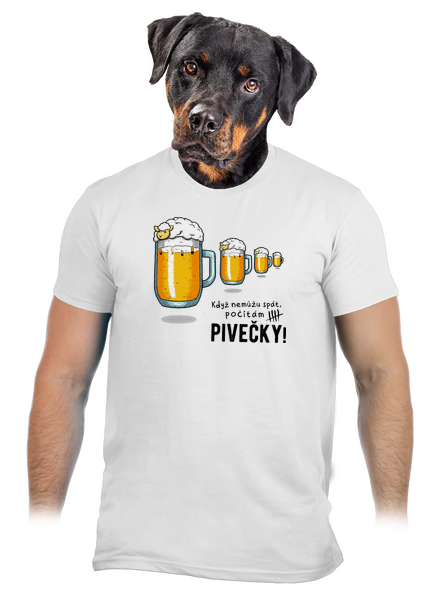 Pivečka pánské tričko White