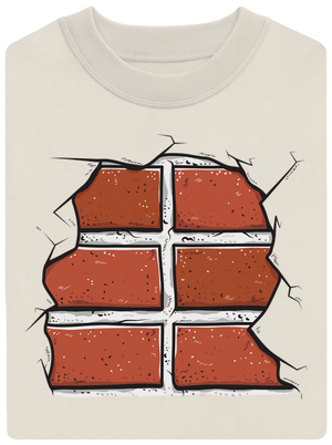 Cihličky unisex mikina bez kapuce Off White