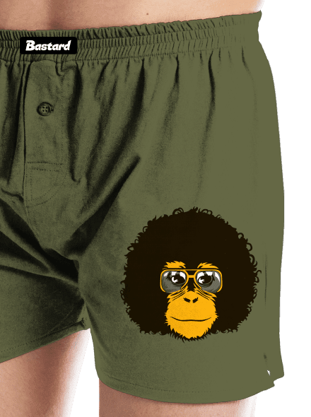 Retro opičák pánské trenky Khaki