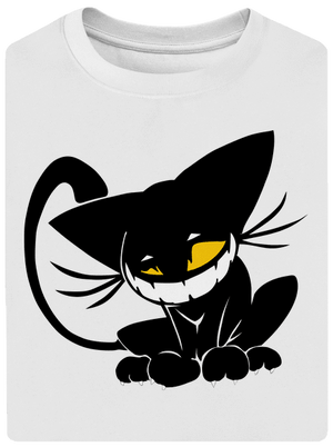 Evil cat unisex tričko oversized White