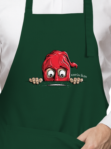 Katův šleh zástěra Bottle Green