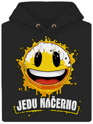 Jedu načerno unisex mikina premium Dark Black