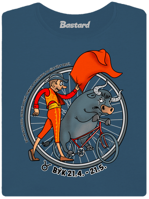 Cyklistický horoskop: Býk dámské tričko premium Petrol Blue