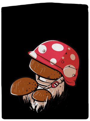 Hřib pánská mikina na zip Black