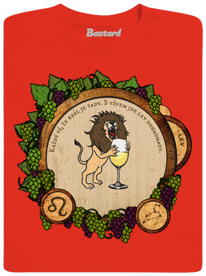 Vinný horoskop: Lev pánské tričko Fiery Red