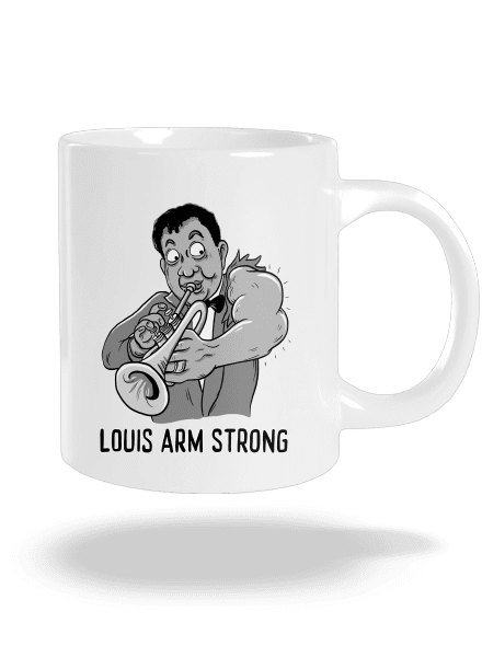 Louis Armstrong velký hrnek White
