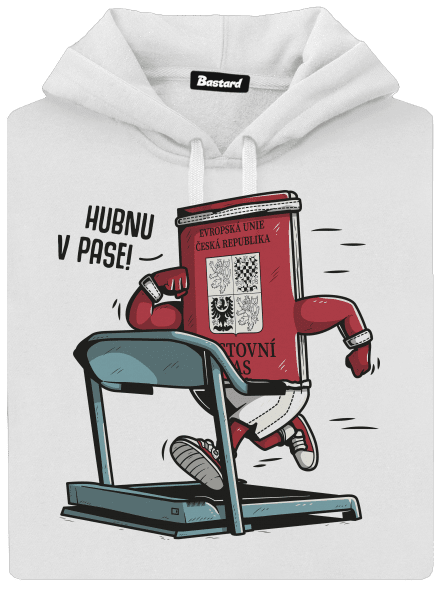 Hubnu v pase dámská mikina klokanka White